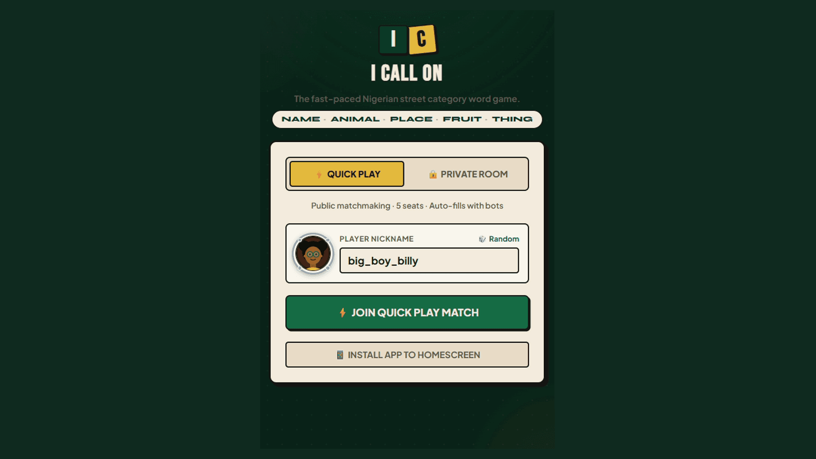 I Call On